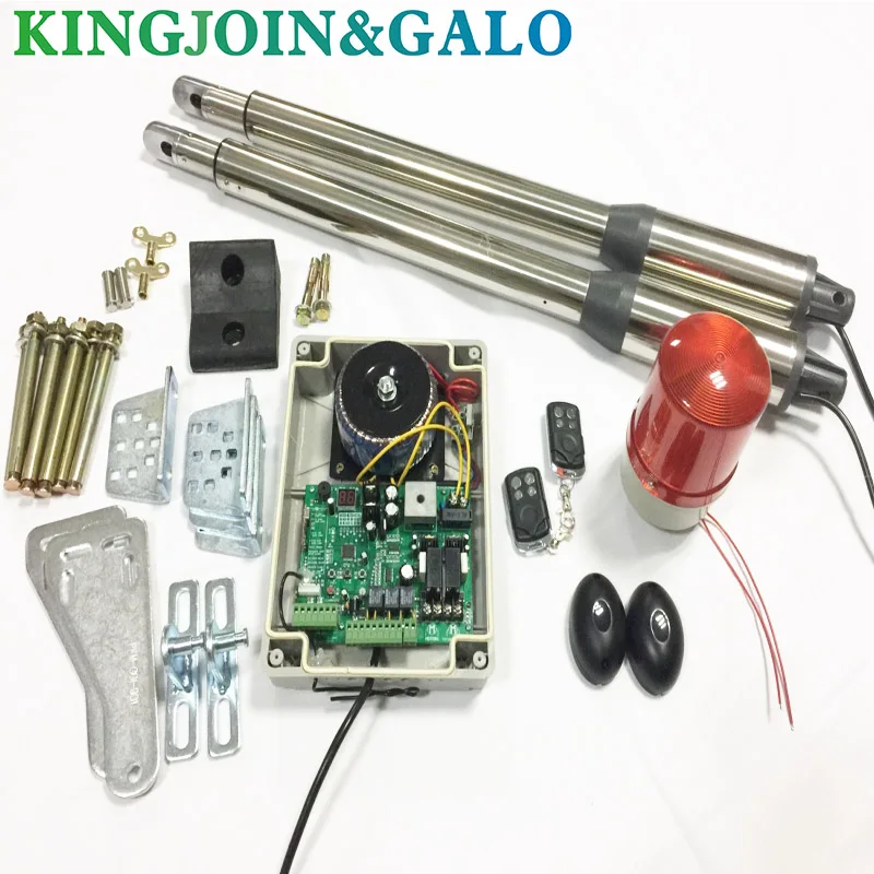 Gerbang Listrik/Listrik Pembuka Gerbang Ayun 300 KG Swing Gate Motor dengan 2 Remote Control Kecerdasan 1 Pasang photocells 1 Alarm Cahaya