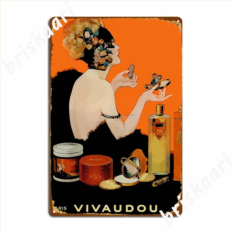 Vintage French Parfum Poster Metal Sign Pub Wall Plaque Home Design Tin Sign Posters