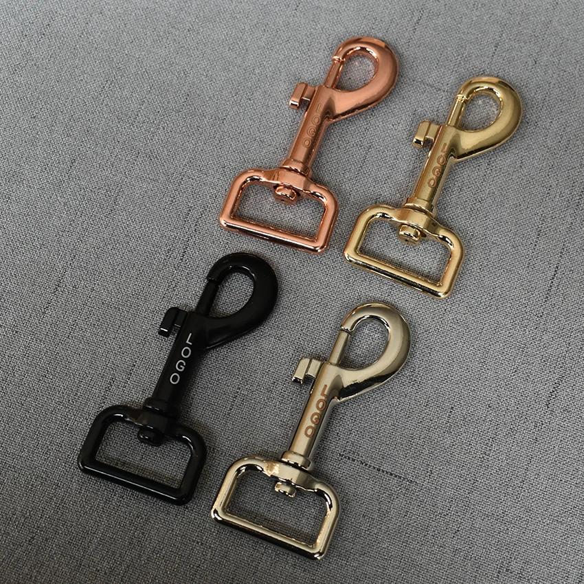 10 Pcs/Lot 25mm Metal Clasps Lobster Snap Hook We Provide Laser Engraving Service Customize LOGO  Leather Belt Bag Buckles DIY