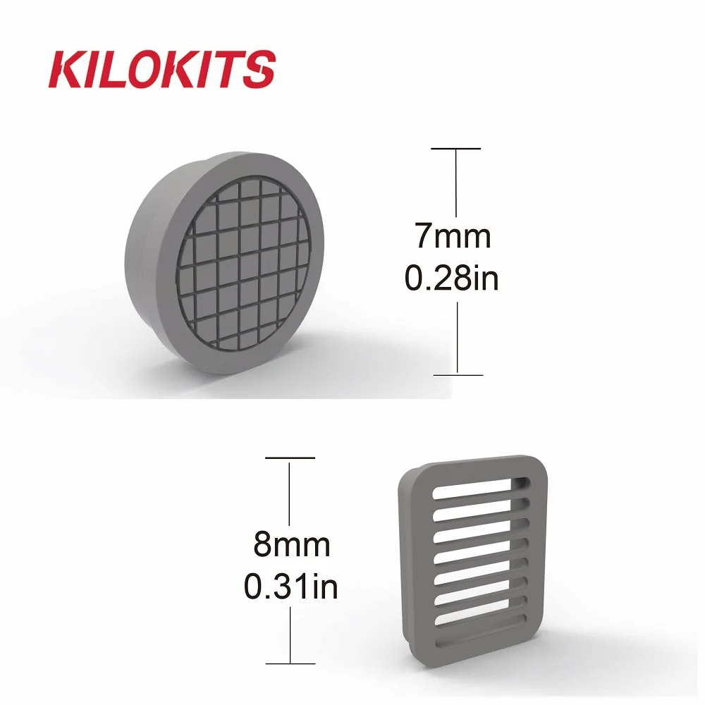 

20PCS 1/72 Street Drain Covers and Gully Set Two Shapes Unpainted Plastic Building Kits Scale Models