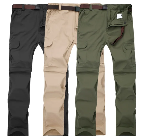 ผู้ชายที่ถอดออกได้ Cargo กางเกงฤดูร้อน Quick DRY Breathable กางเกงชาย Joggers Army กระเป๋ากันน้ำยุทธวิธีกางเกง 7XL