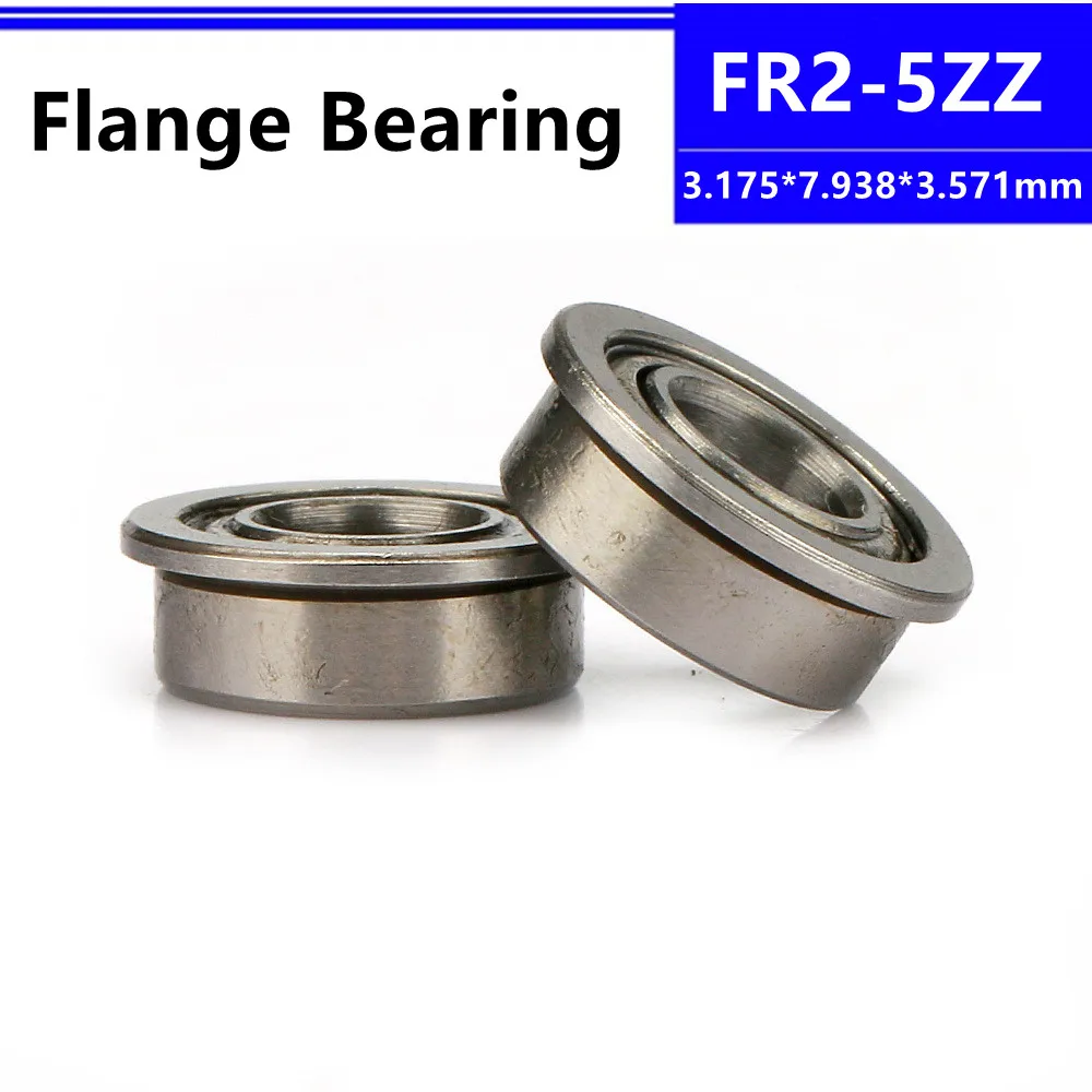 

50pcs/100pcs FR2-5ZZ 3.175*7.938*3.571mm flange deep groove ball bearing FR2-5-2Z Flanged shielded bearing