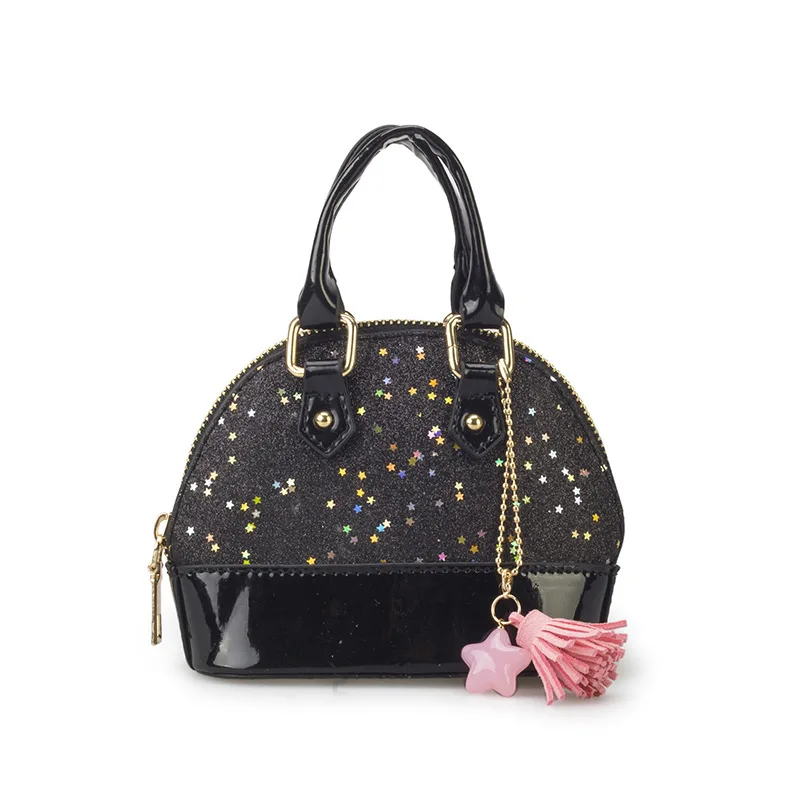 2022 Children Shell Bags Girls Messenger Fashion Princess Bag Cute Little Girl Mini Sequin Chain Bag Accessories