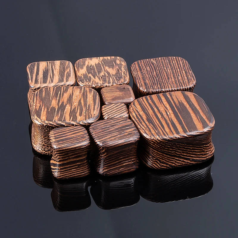 2PCS New Wood Ear Plugs Gauges Earrings Women Men Ear Plug Flesh Tunnel Piercing Expander Ear Stretcher Body Piercing Jewelry