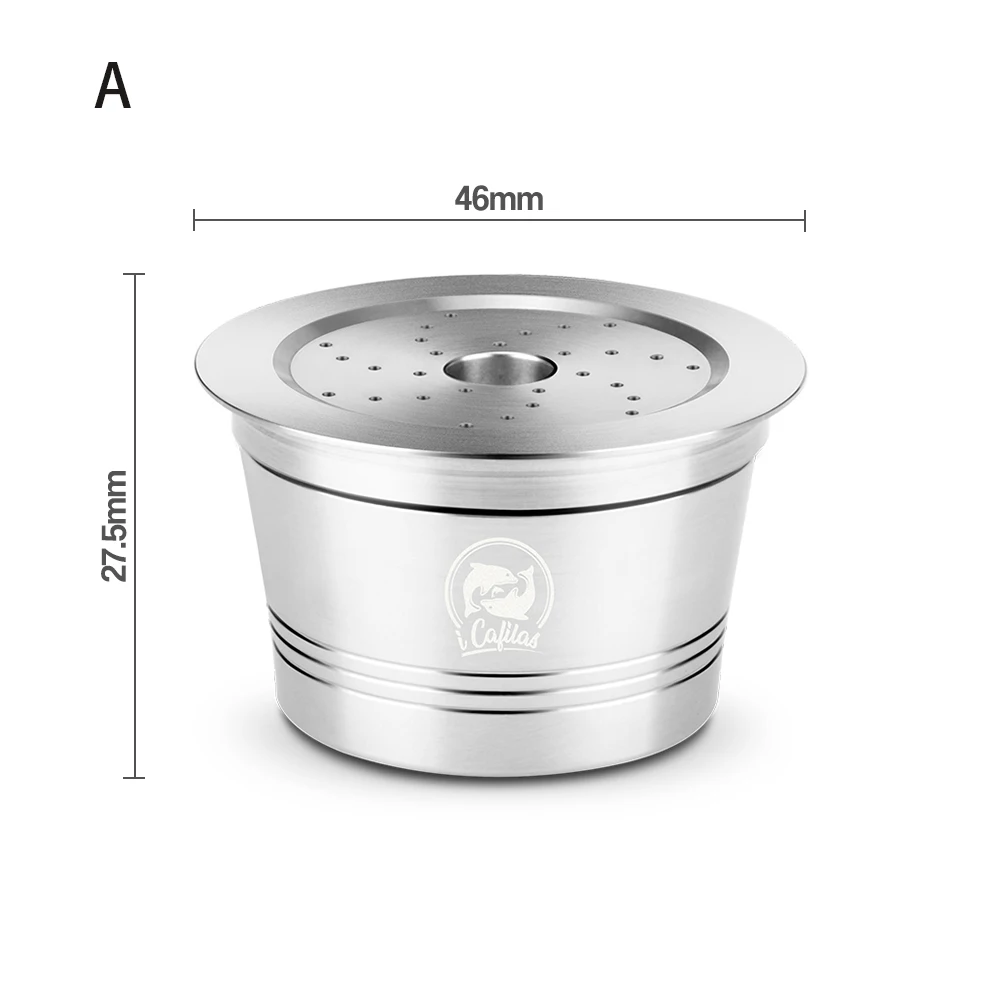 Reusable Coffee Filter Compatible Cafissimo K-fee Caffitaly Tchibo Stainless Steel Refillable Crema Capsule Pod for three hearts