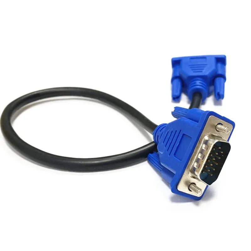 VGA Male to Male HDTV Cable VGA computer tv display signal short cable 0.3m/0.5m/1.3m