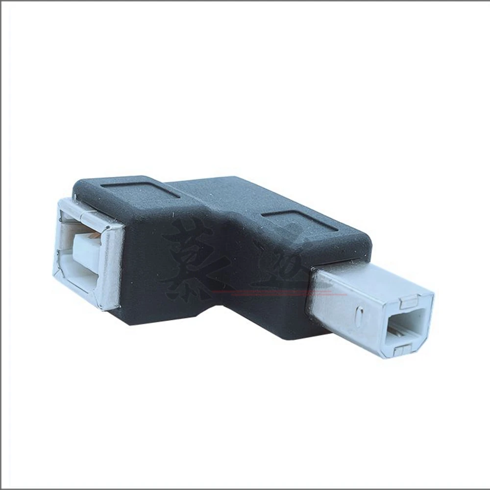 Neueste Rechts Abgewinkelt 90 Grad USB 2,0 B Typ Männlich zu Weiblich Verlängerung Adapter für Drucker Scanner konverter