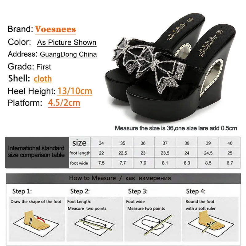 Voesnees 2021 Summer Wedge Slippers Women New Platform Outside Wear Female Shoes Clog Riband Butterfly-knot Slides Ladies Shoes