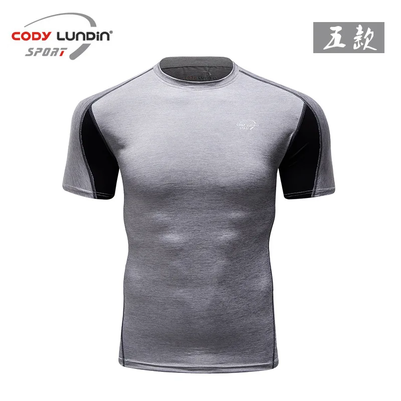 

Men Sport Gym Sport TShirt Running Short Sleeve Sweatshirt Quick Dry Fit Training Bodybuilding Workout Fitness Compression Shirt