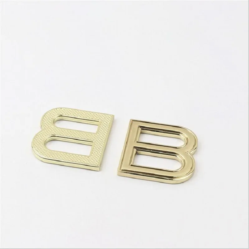 10pcs/lot luggage, handbags, hardware accessories, metal letter B buckle, decorative brand, shoe buckle, shoe clothing accessori