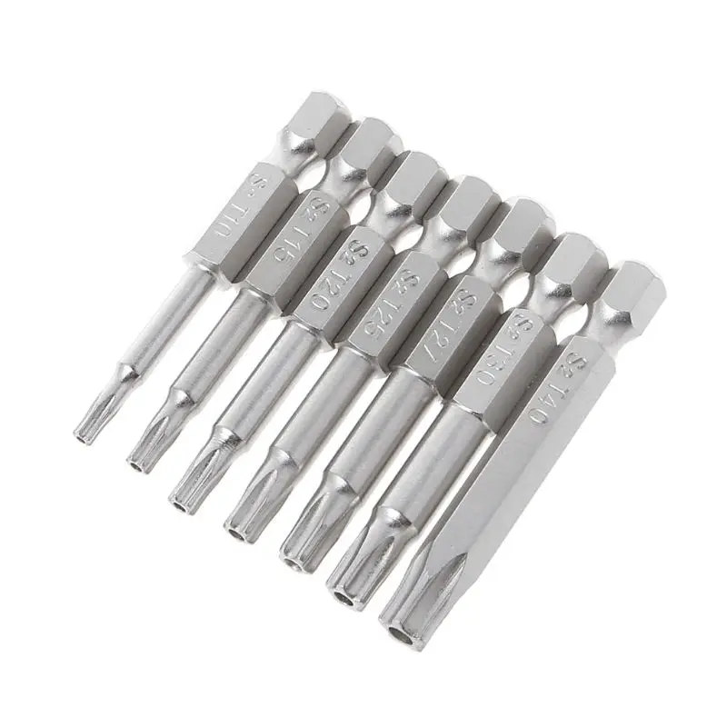 7Pcs Star Drill Bits Screwdriver Magnetic Shank Hand Tools Five-pointed Star Bor