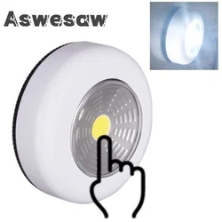 COB LED Touch Light Under Cabinet Led Bezprzewodowa lampa ścienna Szafa Szafa Szafa Sypialnia Kuchnia Lampka nocna 3A Zasilanie bateryjne