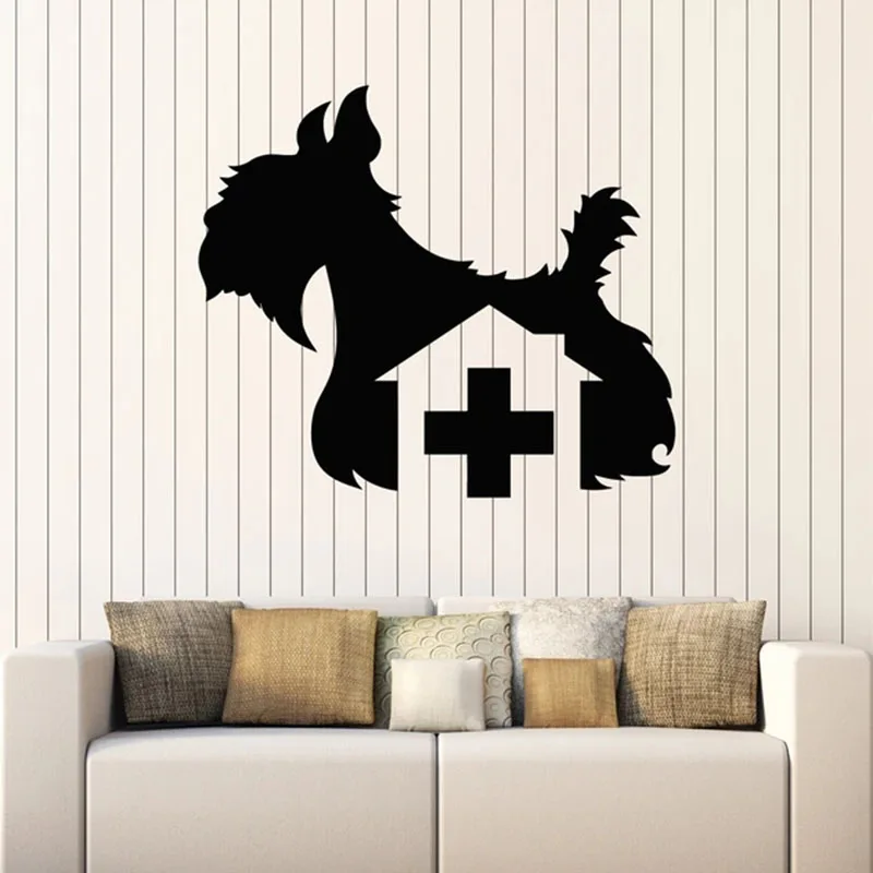 Dog Animal Wall Decal Veterinary Clinic Pet Shop Grooming Salon Interior Decor Door Window Vinyl Sticker Creative Wallpaper E686