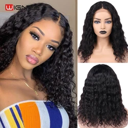 Wignee 4x4 Lace Closure Wig Water Wave Human Hair Wigs For Black Women Pre Plucked Hairline 150% Density Brazilian Remy Hair