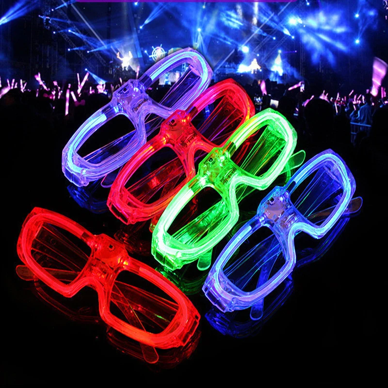 wedding decoration glowing glasses Led cold light glasses party glasses light up rave flash luminous glasses neon party