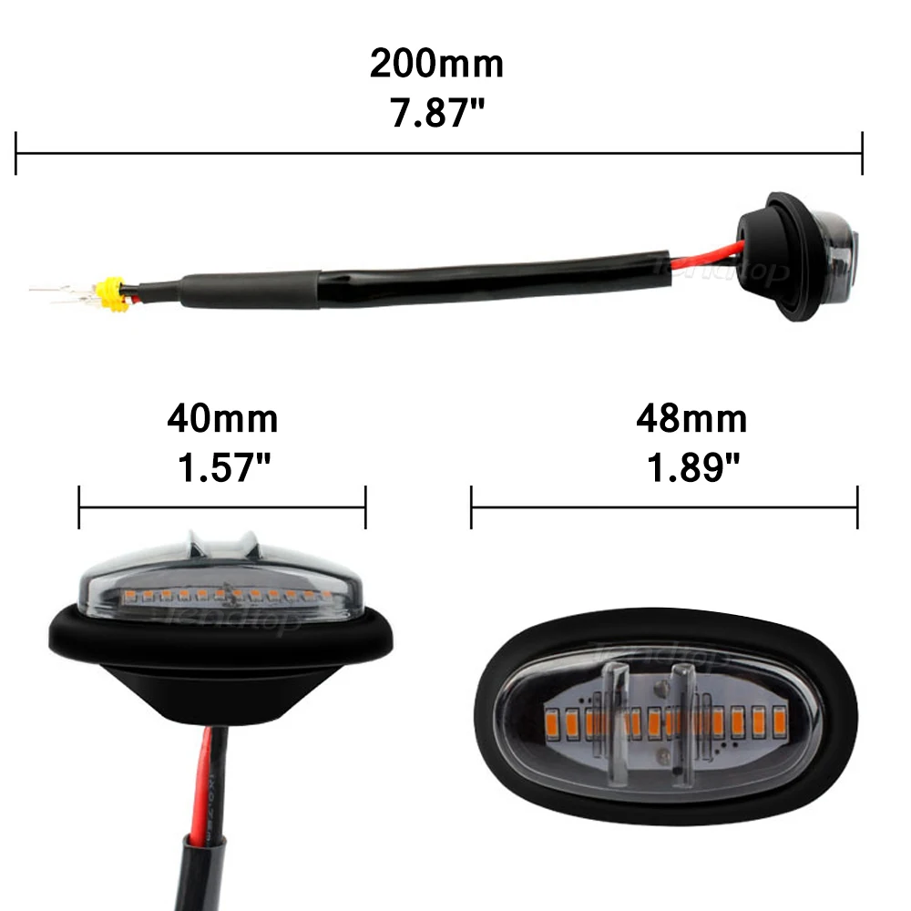 4PCS LED Grille Lights and Side Marker Lamps Decorative Lights For Ford F-150 Raptor 2017 2018 2019 Lamp ABS Plastic