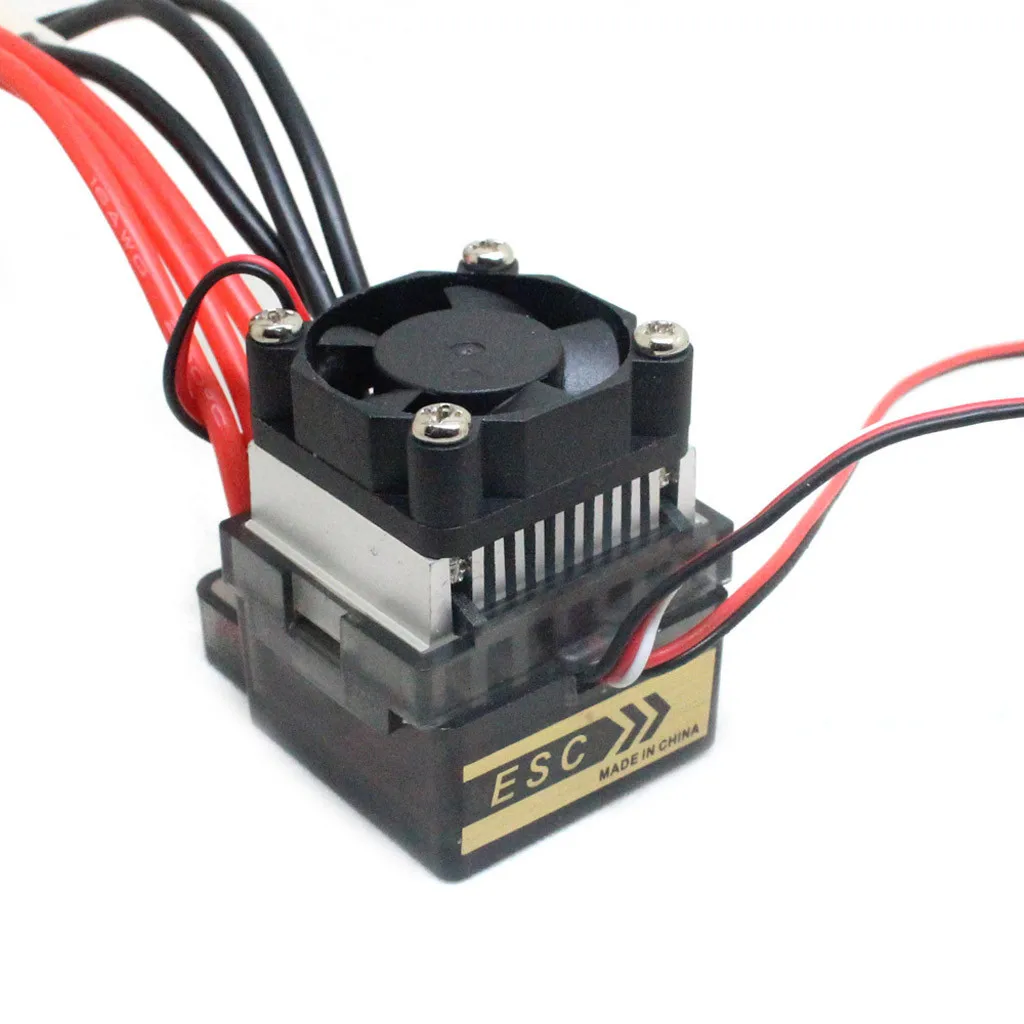 Controlador de velocidad cepillado ESC de alto voltaje 6V-12V 320A con ventilador de refrigeración protección contra el calor de baja voltios y sobrecalentamiento para RC coche camión barco