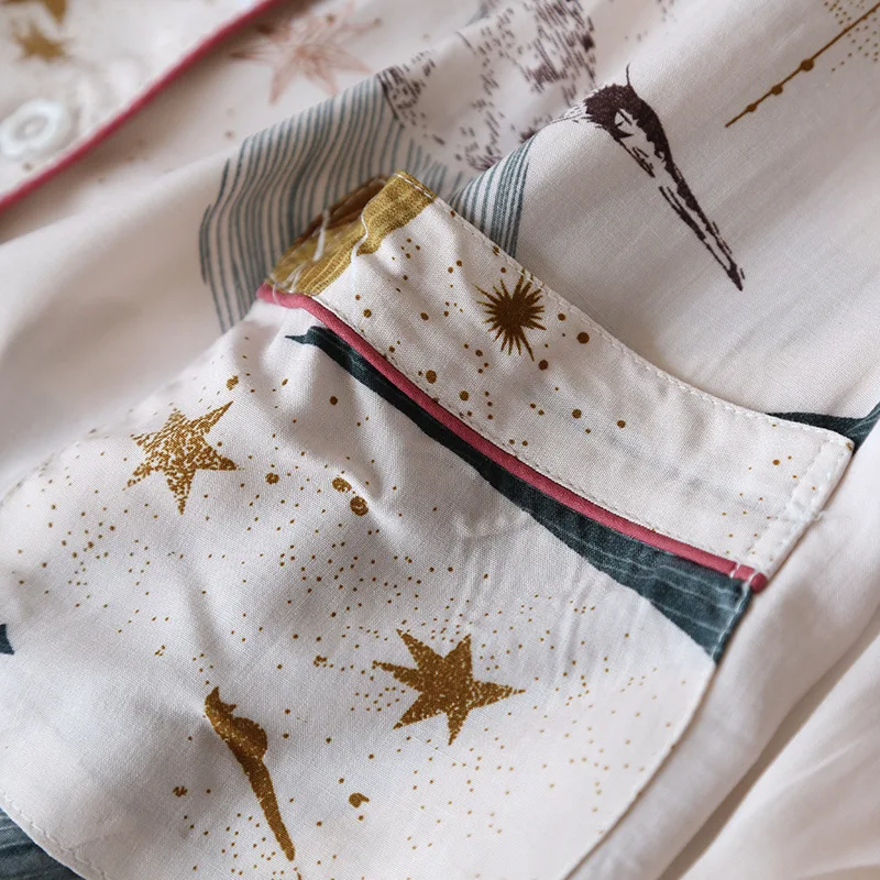 Frühling / Sommer Neu 100% Viskose Langarm-Hosen Damen-Pyjama-Set 3XL Übergröße Lange Schlafbekleidung Damen-Hausnachtwäsche – Detail 10