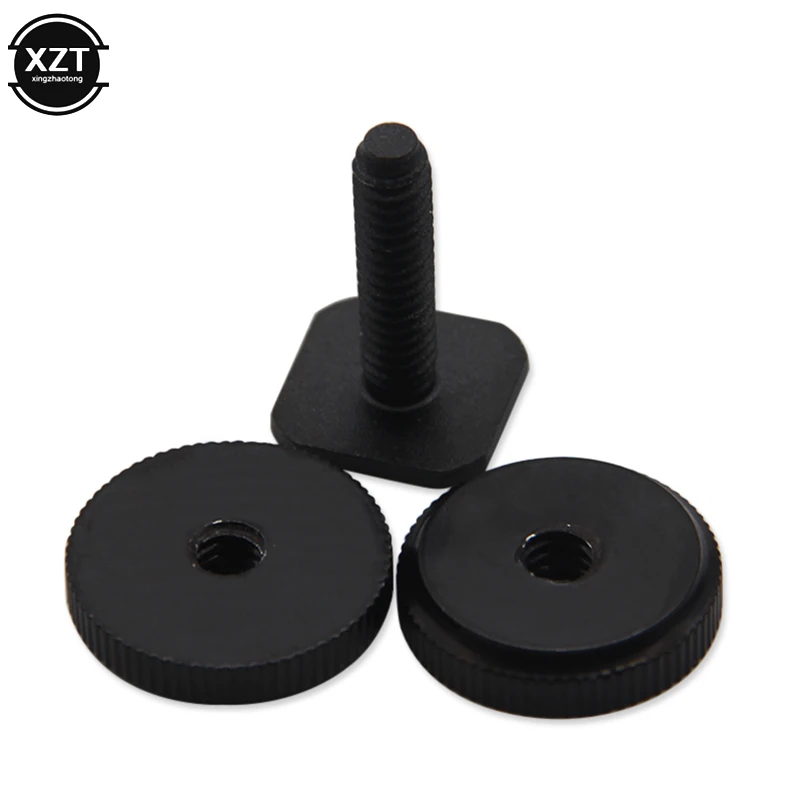 Professional 1/4" Dual Nuts Tripod Mount Screw Black to Flash Hot Shoe Adapter Stand for Camera Studio Accessory