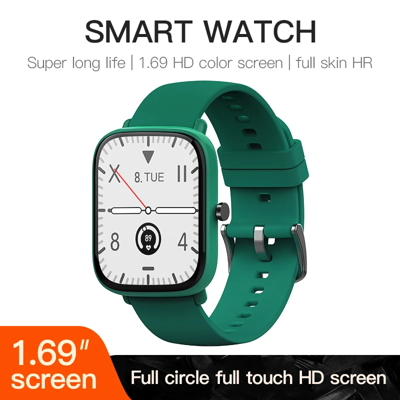 1.7 inch Smart Watch Men Full Touch Fitness Sport Tracker Blood Pressure Smart Clock Women GTS Smartwatch for Xiaomi iphone