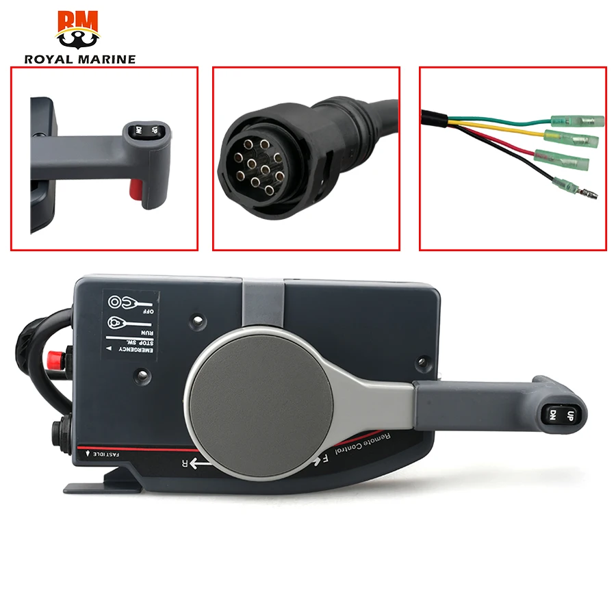 703-48205 Outboard Engine Remote Control Box Assy  for Yamaha Boat Motor,10 Pins push to open 703-48205-16-00 703-48205-16