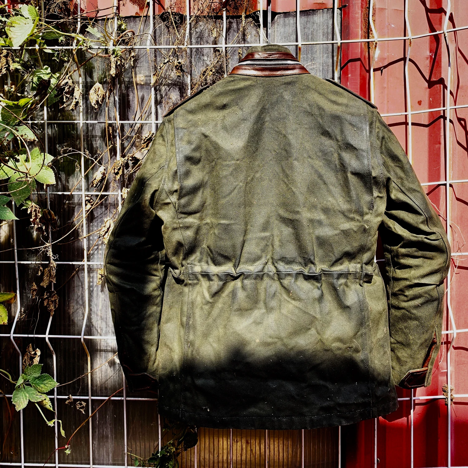 CDM65 ROCK CAN ROLL US Size Army Super Heavy Genuine Cowhide & 22oz Canvas 55% Wool Lining Wax Water Proof M65 Jacket