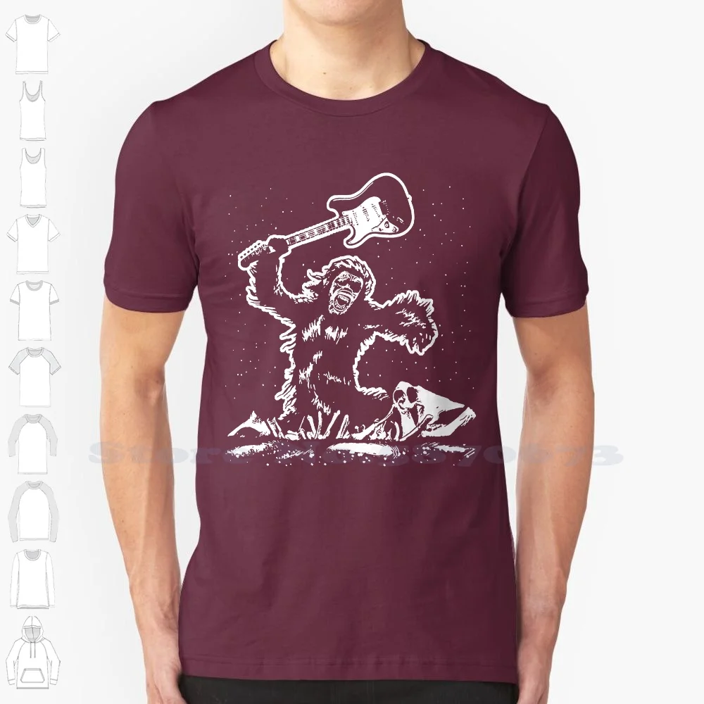 Smashing Guitar T Shirt Gorilla Ape Monkey Animal Playing Guitaristy Shirts Bluegrass Jam Band 80s Rock 90s Graphic Light Tops