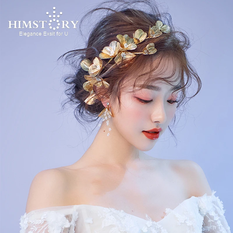 

Himstory Vintage Flower Headband Handmade Hollow-out Headdress Bridal Wedding Hair Ornaments Headpiece Women Party Hairband