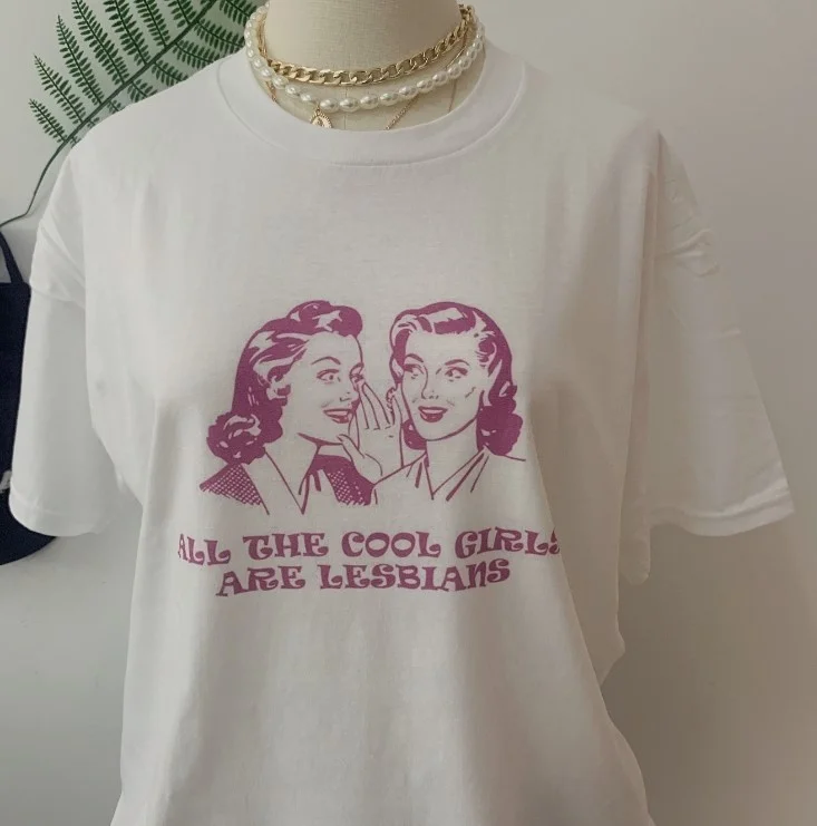 JBH-All Cool Girls Are Lesbians T-Shirt Women Men Unisex Funny Graphic Tees Summer Style T Shirt Fashion Tshirt Tops Outfits