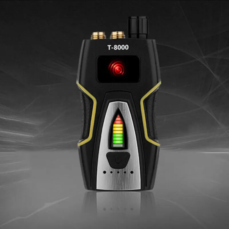 T8000 Detektor Kamera Anti Mata-mata RF Detektor Bug Pemindai Sinyal Nirkabel Alarm Motionr GSM Audio WIFI Pencari Pemindaian GPS