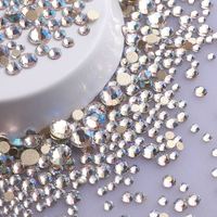 Mix Size Glitter Blue Moonlight Crystal Glass Rhinestone Flatback Non Hotfix Rhinestones For Face Diy Craft Nails Art Decoration