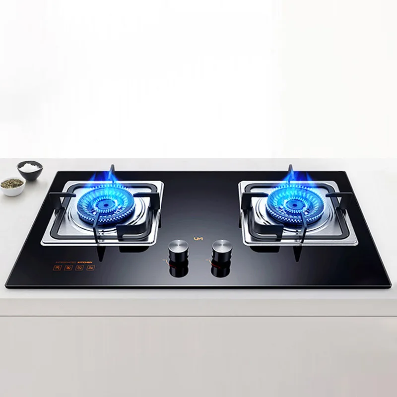 붙박이 가스 스토브 두 배 가구 요리 기계 스테인리스 쿡탑 LPG/천연 가스 요리기구