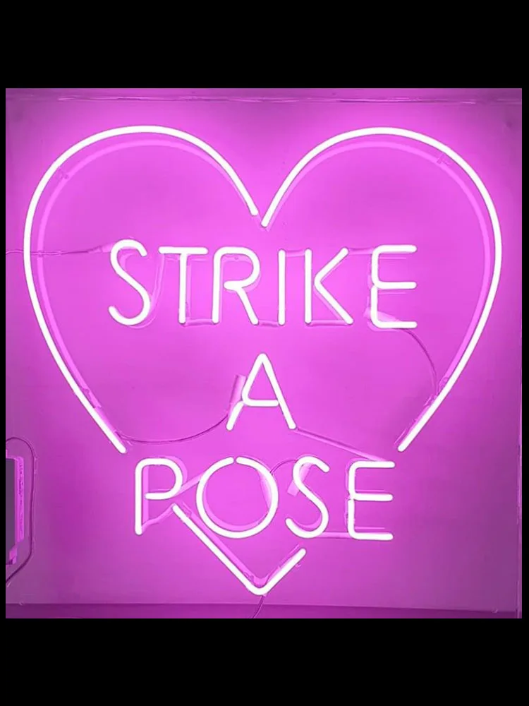 Neon Sign For Strike a pose Glass Tube Commercial happy Lamp resterant art light advertise custom DESIGN Impact Attract light