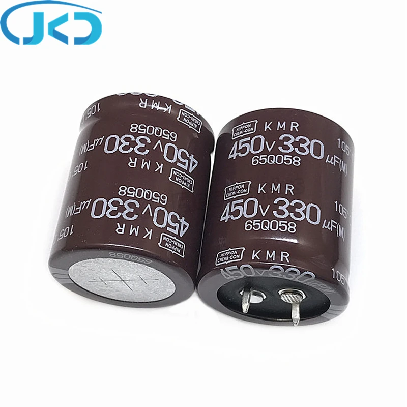 2pcs Original 330uF 450V NCC KMR Series 30*35mm Long Life 450V330uF Aluminum Electrolytic capacitor NIPPON CHEMI-CON