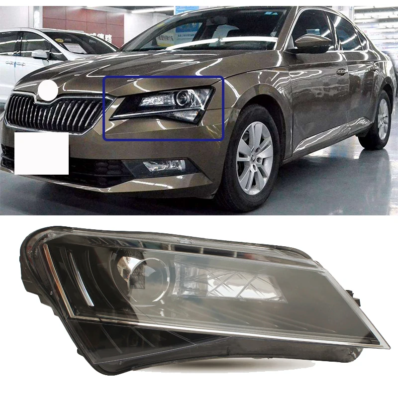 

Yasong For Skoda Superb 3 III 2016-2018 HID Xenon Front Bumper Headlight Headlamp Head Lamp Head Light Assembly