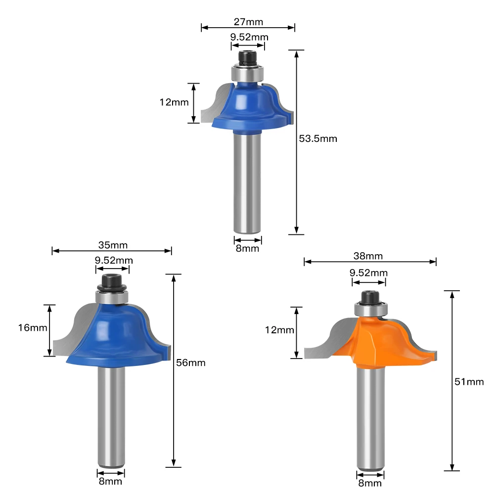 Roman Ogee Edging and Molding Router Bit - Medium -8\