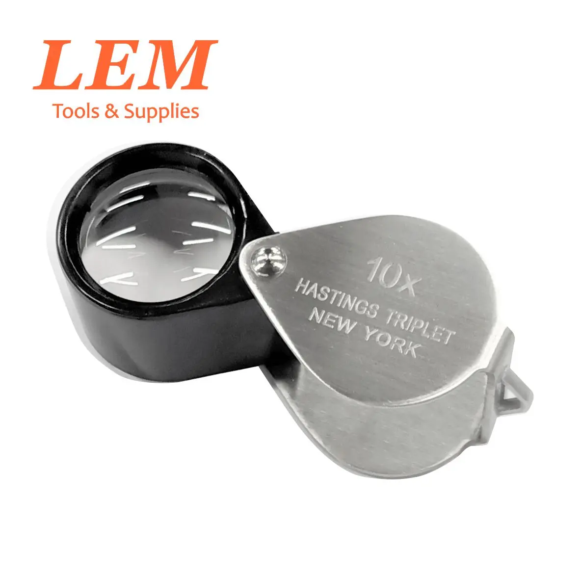 New York Portable 10X 16mm Diamond Loupe High Quality Mini Gemstone Triple Jewelry Hasting Magnifier Identification Tools