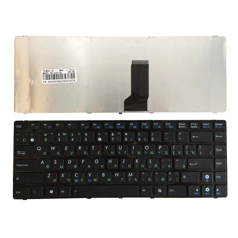 RU/ruso teclado del ordenador portátil para ASUS K42J X43 X43B A43S A42 K42 X42J UL30 N42 N43 B43 U41 K43S U35J UL80 U35J U80 U80E K42D K42F