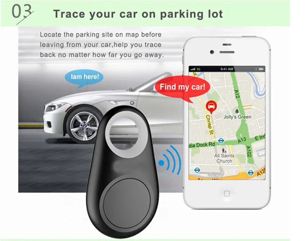 Mini GPS Smart Wireless Bluetooth 4.0 Anti Lost Tracking Alarm Finder Device Auto Car Pets Key Kids Motorcycle Tracker Track