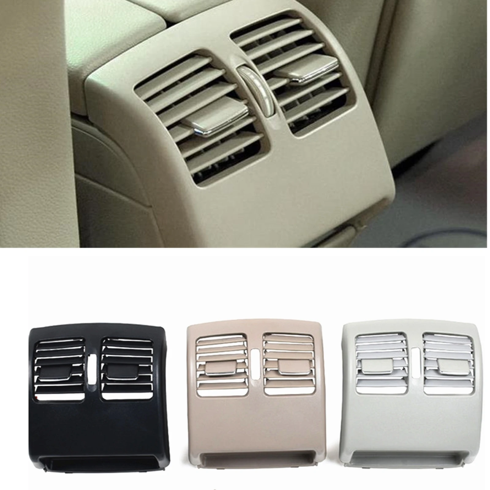 For Mercedes-Benz C E Class W204 W207 2008-2014 Car Rear Center Console Air Outlet Vent Grille Cover Dash A/C Conditioning Grill