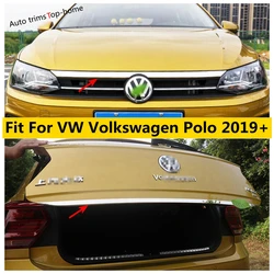 Yimaautotrims Front Grille Hood Engine / Rear Trunk Tailgate Strip Stainless Steel Cover Trim For VW Volkswagen Polo 2019 - 2022