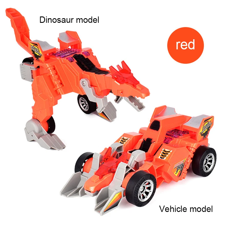 Electronic toy car Deformation dinosaur and vehicle model lighting sound Multi-functional Robot Gifts For children boys girls