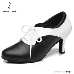 Sapatos de dança salsa femininos, sapatos de baixo para dança de jazz, tango, sapatos de salto jusedanc