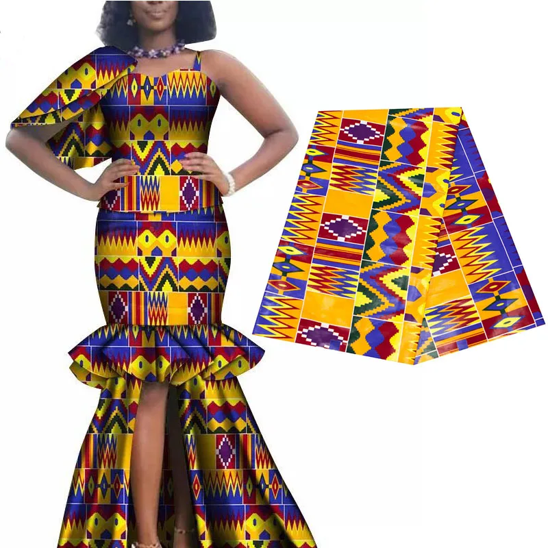 Real Wax Ankara Prints Kente Fabric Sewing African Dress Tissu Patchwork Making Craft Loincloth 100% Cotton Top Quality Material