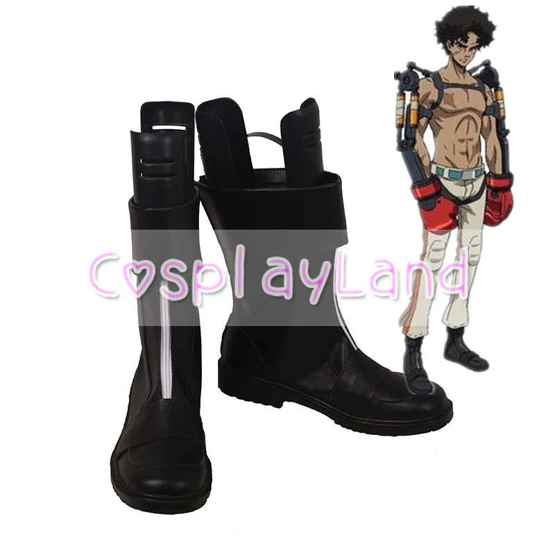 Megalo Box Junk Dog Joe Cosplay Boots Shoes for Black Men Shoes Costume Customized Accessories Halloween Party Shoes