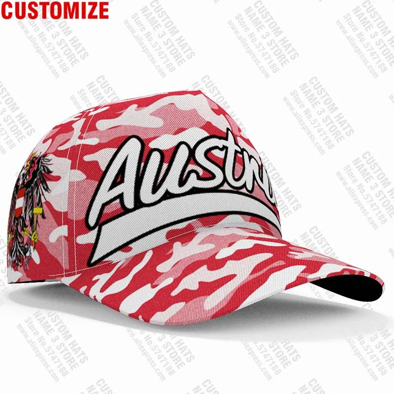 Austria Baseball Caps Free 3d Custom Name Number Team Logo Aw Fishing Hats Aut Osterreich Travel German Nation At Flags Headgear