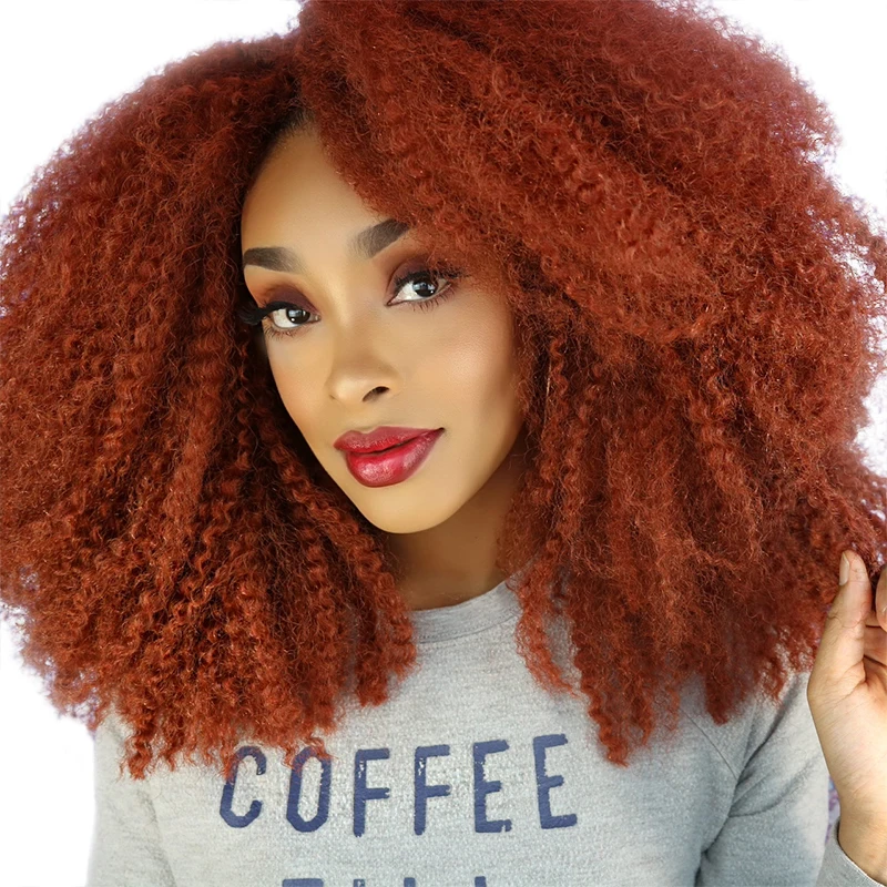 Trenzas de Marley rizadas Afro para mujer, extensiones de cabello de ganchillo Jumbo suave de 18 pulgadas, cabello sintético largo Ombre Marley Twist