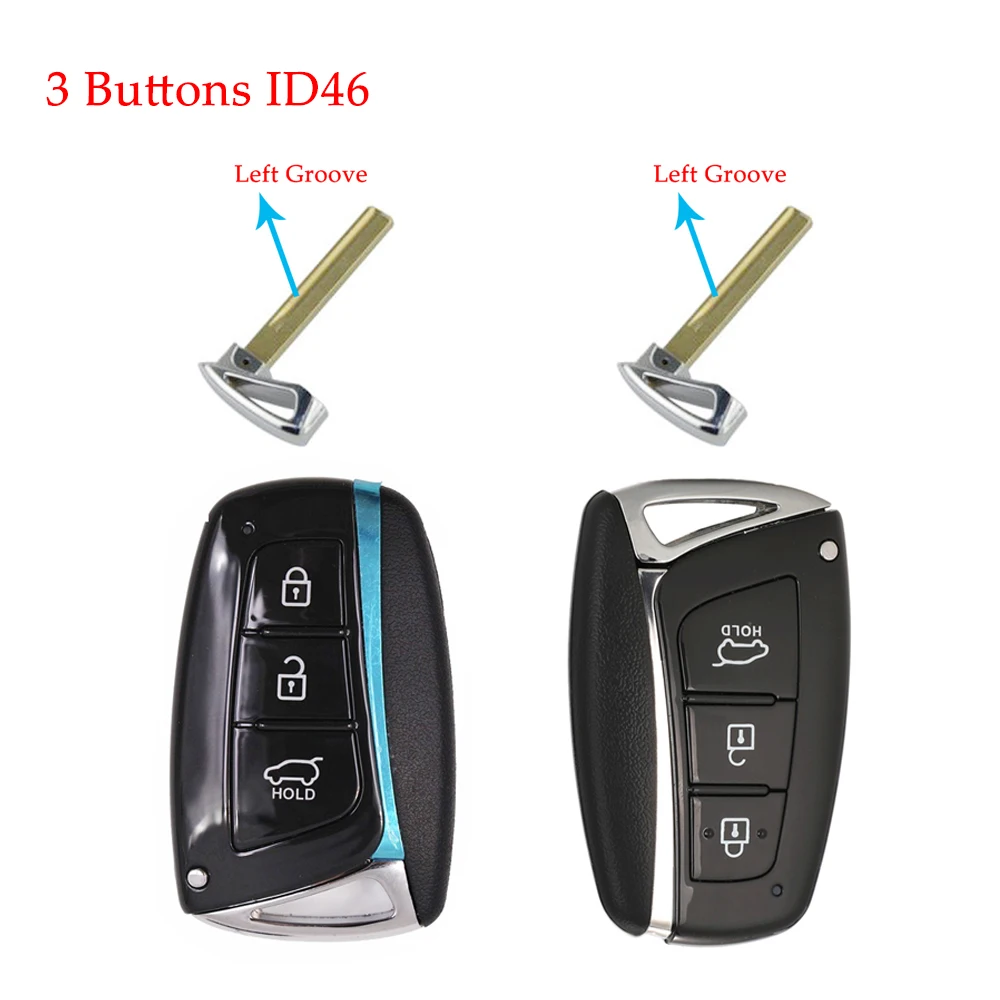 YIQIXIN 3 Button Keyless Go Smart Remote Car Key For Hyundai Santa Fe 2012 2013 2014 2015 433Mhz ID46 Chip 954402W500 954402W600