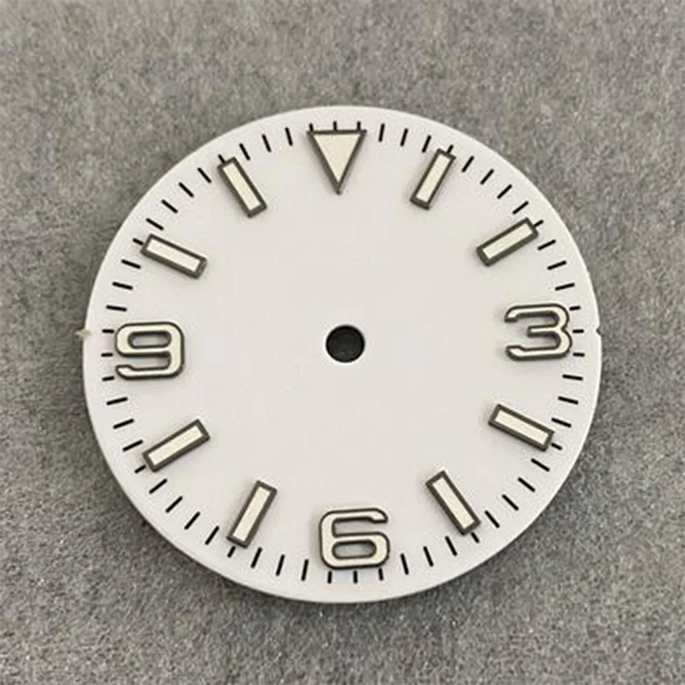 28.5Mm Xanh Lá Dạ Quang Mặt Số Đồng Hồ Cổ Điển 369 Số Mặt Cho NH35/ NH36/4R/7S Phong Trào lắp Cho Năm 3/3. Năm 8/4.2 Vị Trí