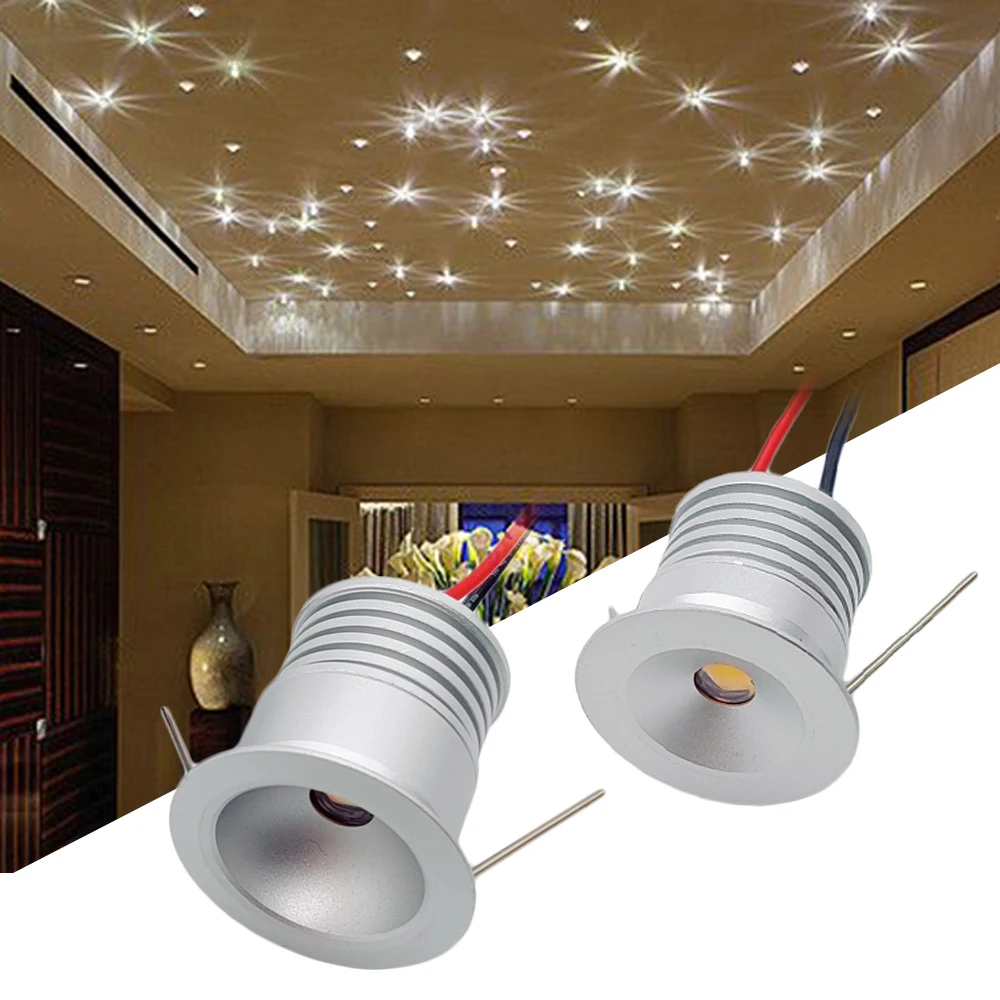 LED Mini Downlight Under Cabinet Spot Light 1W for Ceiling Recessed Lamp 25mm Spotlight